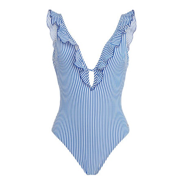 Seersucker V-Neck Swimsuit from Tommy Hilfiger