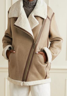 Azare Leather-Trimmed Shearling Jacket from Isabel Marant Étoile
