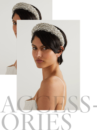 Medici Embellished Satin Headband, £485 | Jennifer Behr