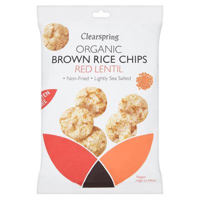 Organic Brown Rice Chips Red Lentil from Clearspring