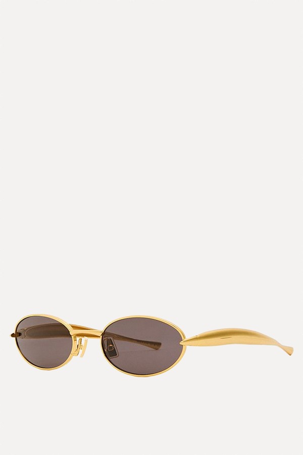 Oval-Frame Sunglasses from Bottega Veneta