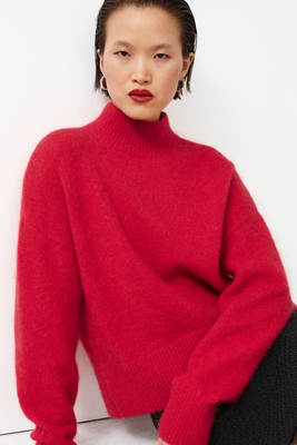 Cropped Mock Neck Knit Jumper from & Other Stories