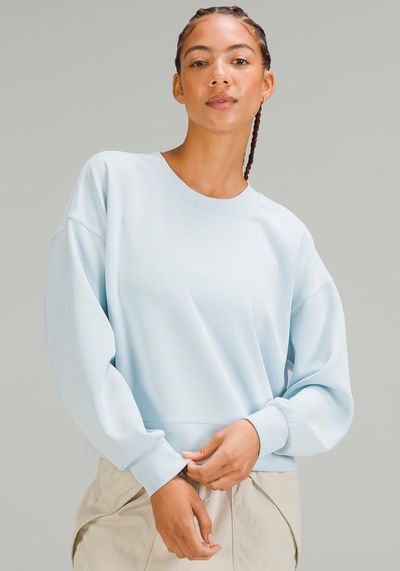 Softstreme Perfectly Oversized Cropped Crew Powder Blue 