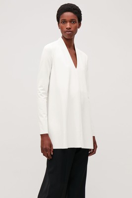 Jersey Top With Draped Neck