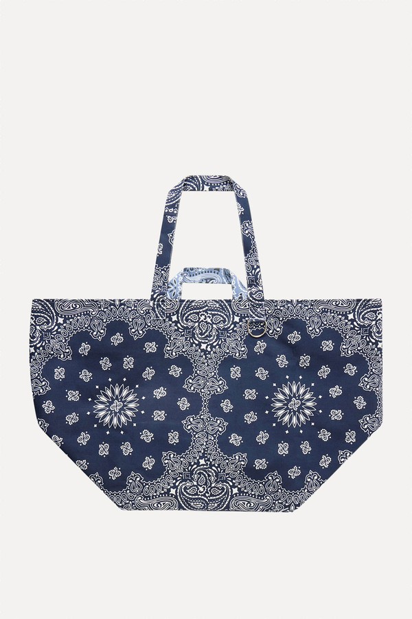 Maxi Basket Printed Cotton Tote from CALL IT BY YOUR NAME