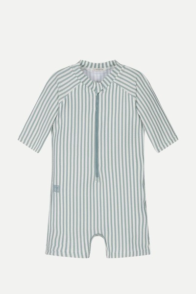 Seersucker Short Sleeve Swim Jumpsuit from Liewood 