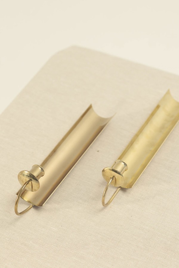 Pair Of Pierre Forsell Brass Sconces from Skultuna