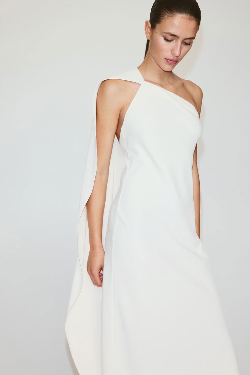 Asymmetrical Dress With Scarf from mango