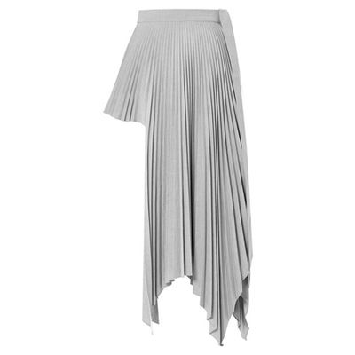 Asymmetric Pleated Voile Skirt from Peter Do