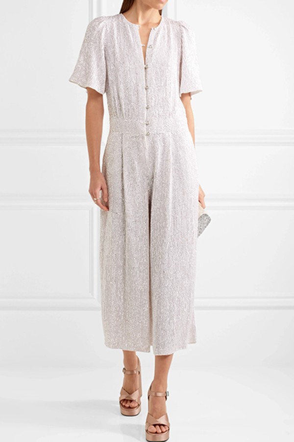 Olina Cropped Sequined Tulle Jumpsuit from Temperley London