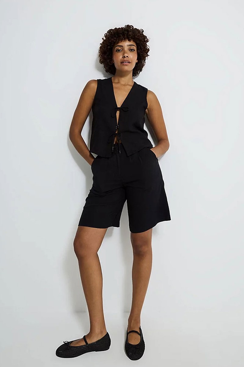 Tailored Bermuda Shorts With Linen from George ASDA