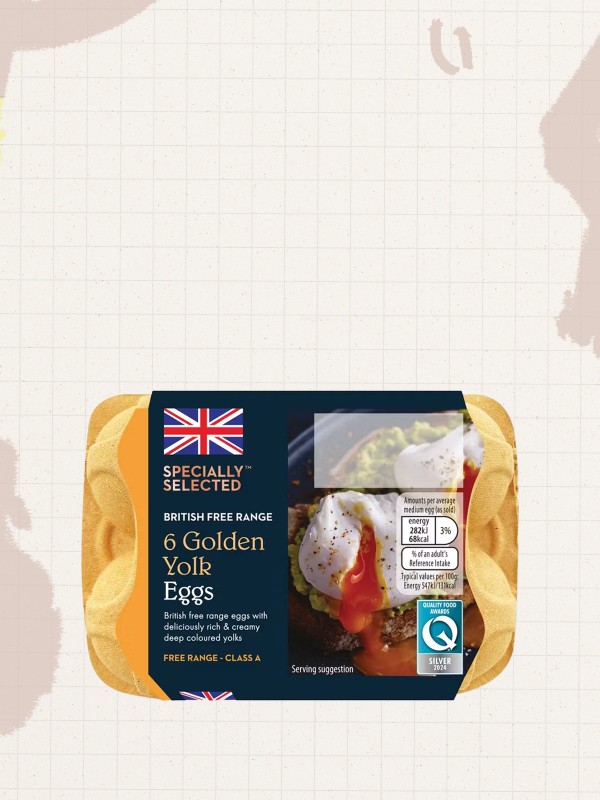 Pack Of 6 British Free Range Golden Yolk Egg from Specially Selected