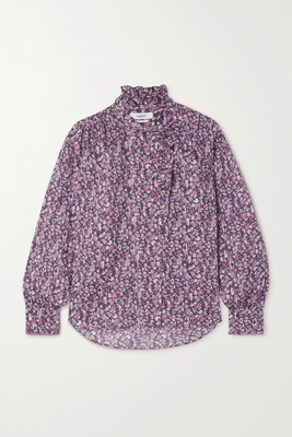 Pamias Ruffled Floral-Print Organic Cotton-Voile Blouse from Isabel Marant Étoile