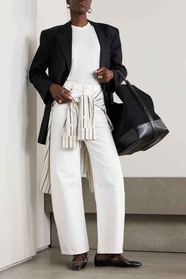 Low Curve Mid-Rise Wide-Leg Jeans from Agolde