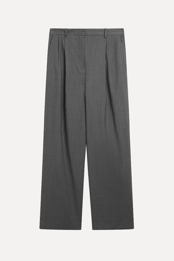 Pinstripe Cool Wool Blend Suit Trousers