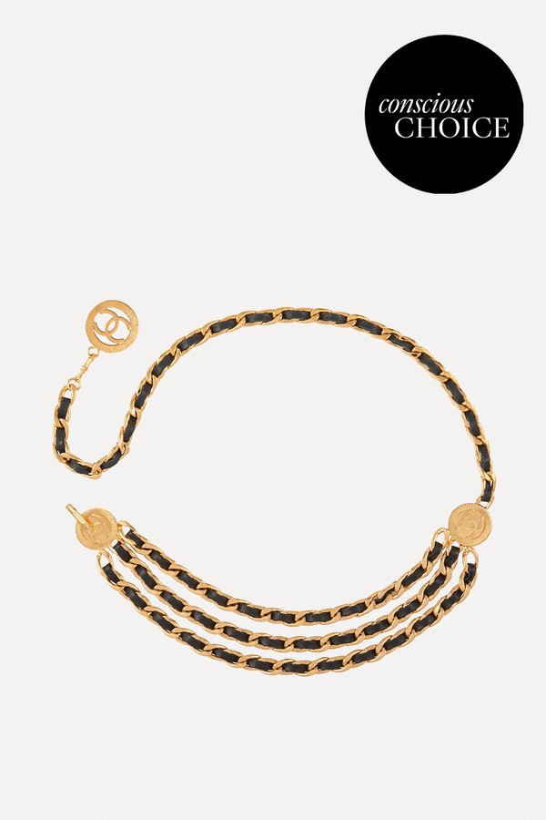 1984 Vintage Woven Chain Belt from Chanel