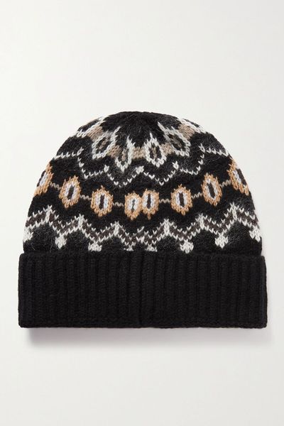 Alpina Fair Isle Cashmere Beanie from Khaite