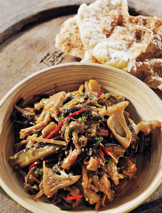 Spicy Eggplant & Young Jackfruit Salad