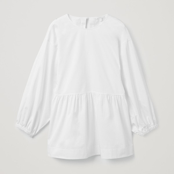 Open-Back Gathered Cotton Top from COS