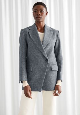 Oversized Asymmetric Single Breasted Blazer from & Other Stories