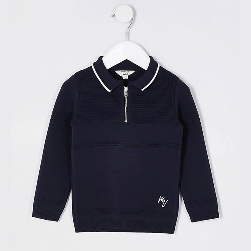 Navy Polo Jumper