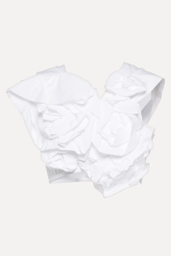 Floral-Appliqué Cotton Top from Simone Rocha
