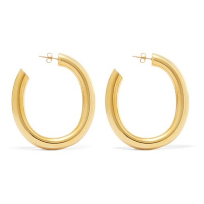 Curve Gold-Tone Hoop Earrings from Laura Lombardi