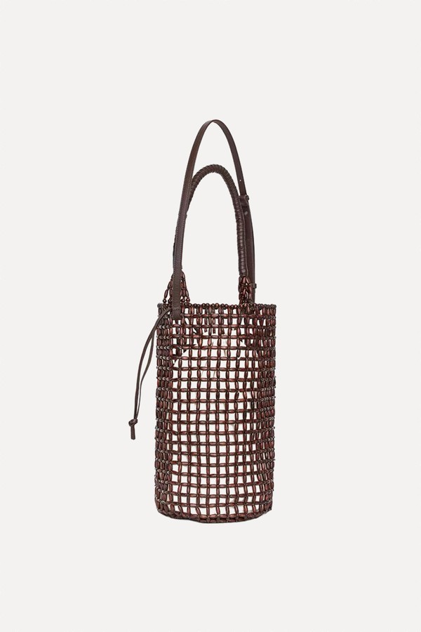 Leather-Trim Beaded Bag from ARKET