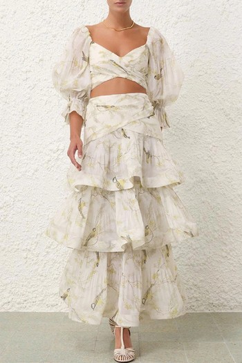 Pleated Tiered Skirt from Zimmermann