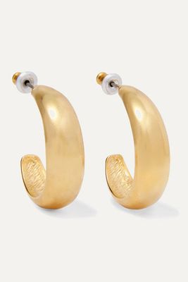 Gold-Tone Hoop Earrings from Kenneth Jay Lane