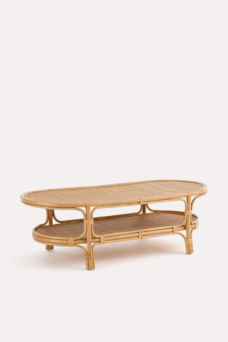 Heiana Vintage Rattan Cane Coffee Table from La Redoute
