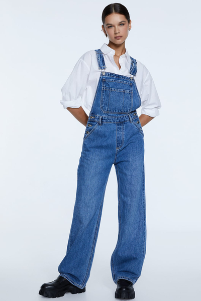 Straight Denim Dungarees