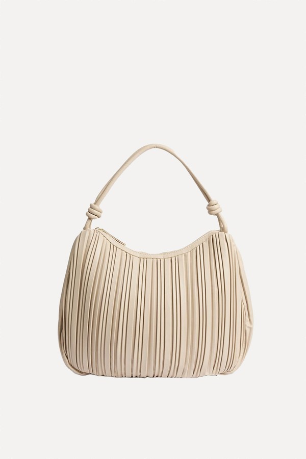 Faux Leather Pleated Top Handle Shoulder Bag from Marks & Spencer