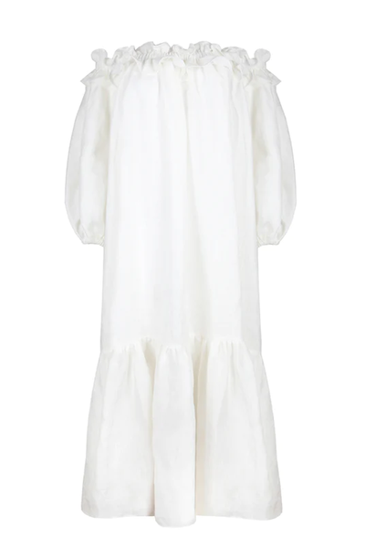 White Ruffle Dress from Piece Of White