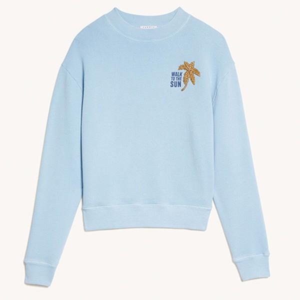 Sunn Embroidered Organic Cotton-Jersey Sweatshirt from Sandro