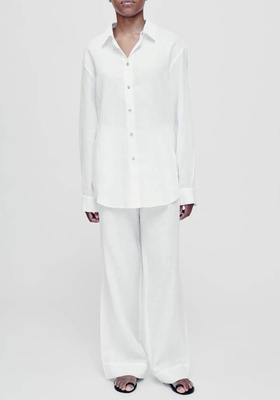 White Linen Pyjama Set from Asceno