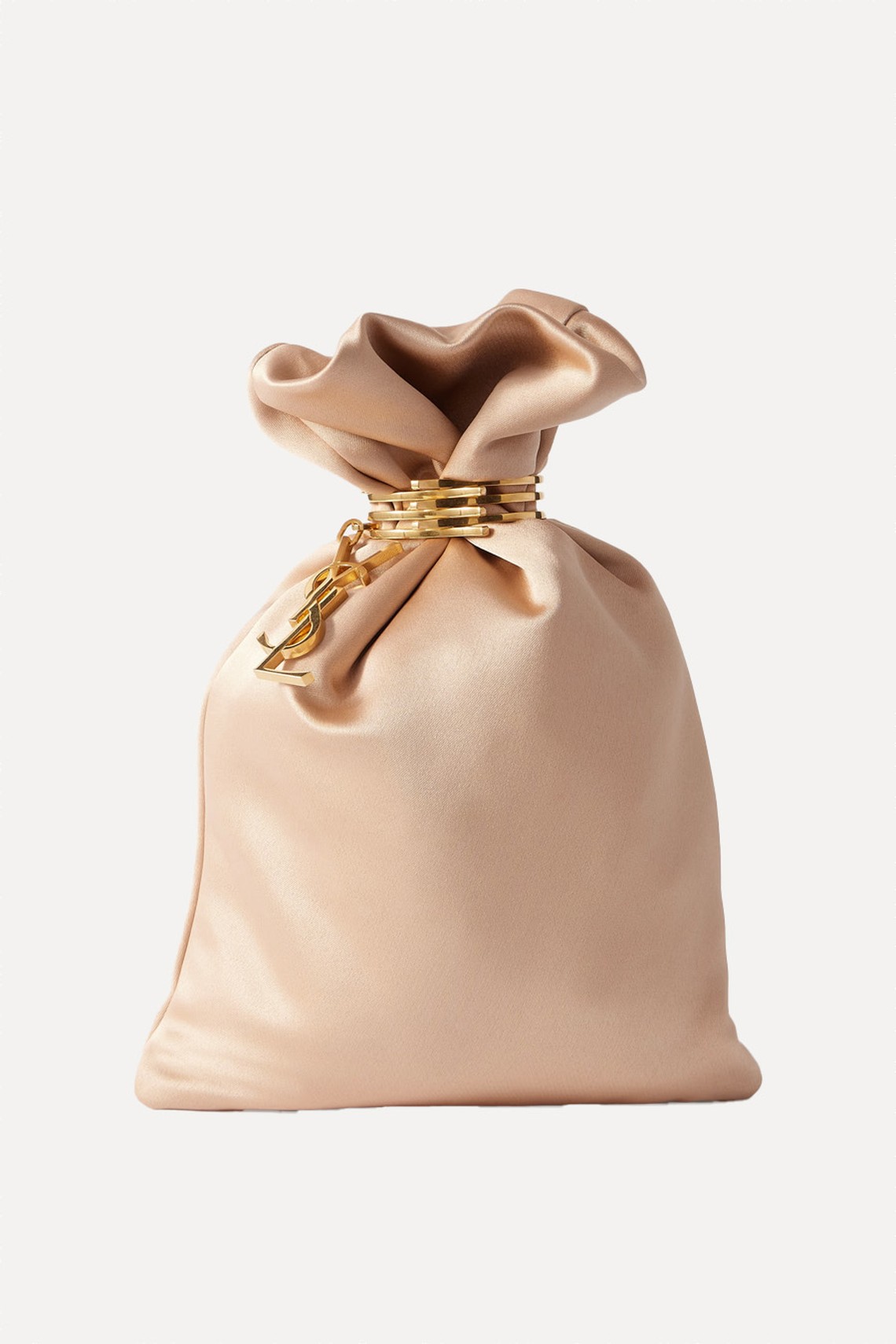 Embellished Satin Bucket Bag from SAINT LAURENT