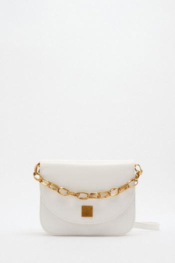 Leather Cross Body Bag from Zara