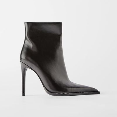 Shiny High Heel Ankle Boots from Zara