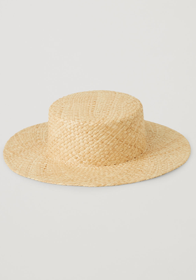 Oversized Straw Boater Hat  from COS