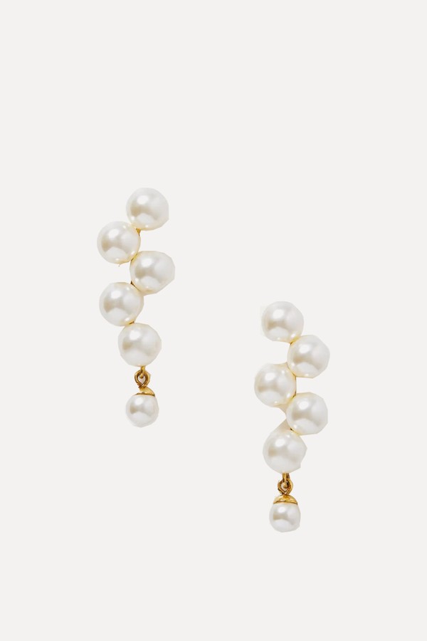 Marcella Gold-Plated Faux Pearl Earrings from Jennifer Behr