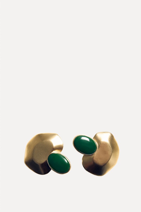 Resin Stud Earrings from mango