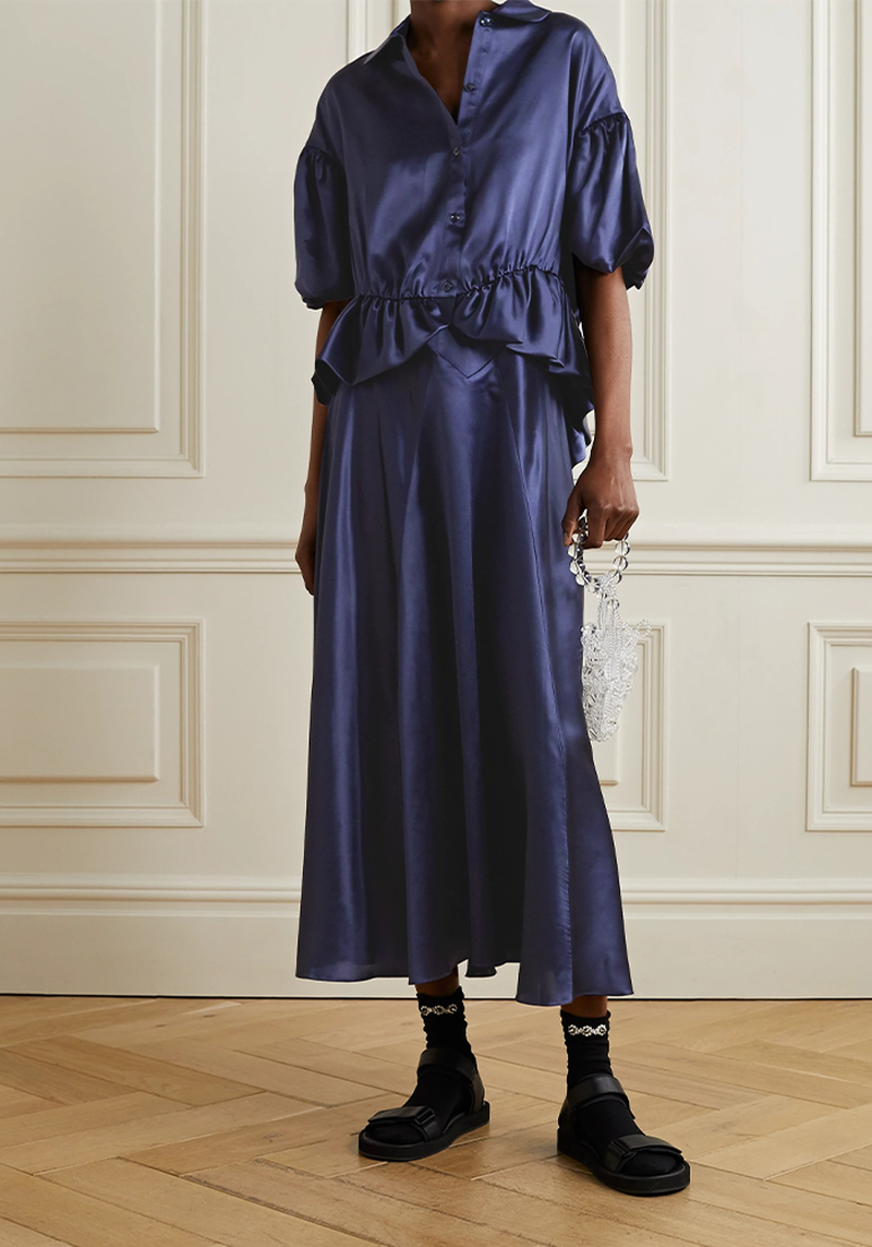 Silk-Satin Maxi Skirt from Simone Rocha