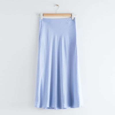 Satin A-Line Midi Skirt from & Other Stories