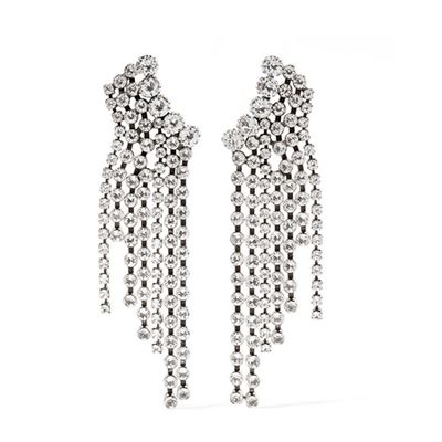 Silver-Tone Crystal Drop Chandelier Earrings from Isabel Marant
