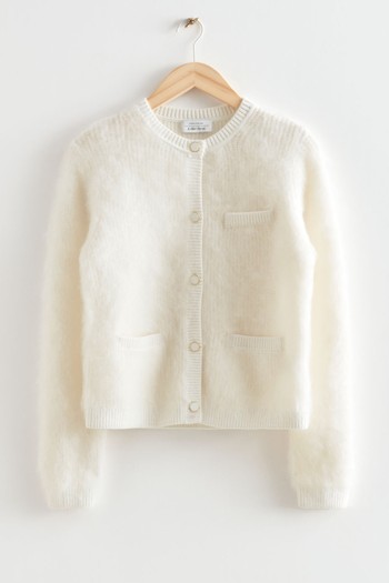 Relaxed Fluffy Knit Cardigan from & Other Stories