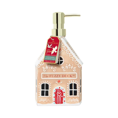 The Fuzzy Duck Winter Wonderland Festive Hand Wash & Ceramic Gingerbread House Gift Set from Baylis & Harding