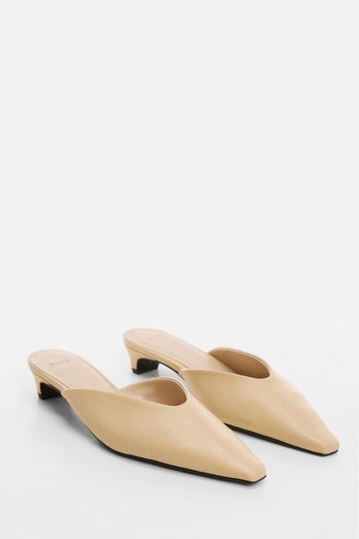 Pointed Toe Leather Shoes from Mango