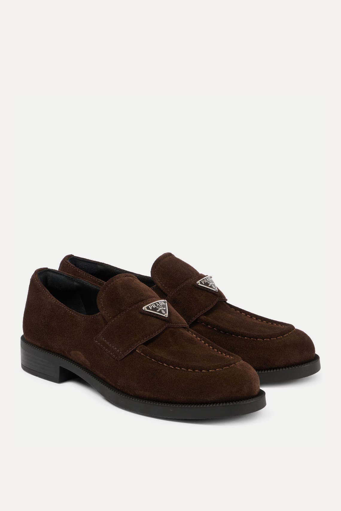 Logo Suede Loafers from Prada