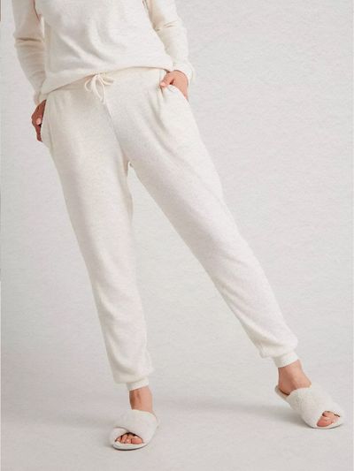 Cream Brushed Ribbed Coord Pyjama Bottoms